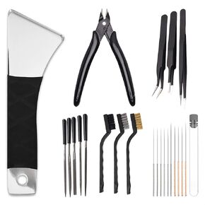 3D Printer Tool Kit Essential 3D Printer Tools for Removing, Smoothing, Finishing, Deburring, Craving, Drilling 3D Printer Accessories for Bambu Lab, Ender3-Measuring Tool Kit-Beginner