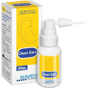 NAVEH PHARMA CleanEars | Fast-Acting Ear Wax Removal Drops | Breaks Down & Dissolves Wax in Just 1 Treatment | Clinically Proven to Be 37% More Effective | All-Natural, Gentle & Safe | 0.5 Fl Oz