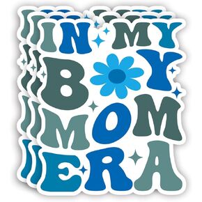 (3Pcs) in My Boy Mom Era Sticker Funny Quotes Vinyl Decal Mother's Day Gift for Mom Mama Boy Grandma Stickers for Tumbler Laptop Kindle Water Bottles Book Phone - Size 3x2.6
