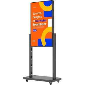 Digital Signage Display, 2500Nits High Brightness Screen with Height Adjustable Stand, Window Advertising Display Poster with CMS System, Shop Window Facing Display for Retail Store