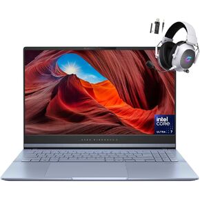 ASUS Vivobook S 15 Laptop, 15.6" 3K 120Hz OLED Display, 16-Cores Ultra 7 155H, Intel Arc Graphics, 16GB RAM, 1TB SSD, RGB Backlit KB, WiFi 6E, Thunderbolt 4, HDMI, with Wireless Headset, Win 11 Pro