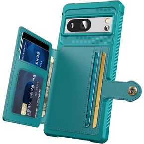 WEFOR Case for Google Pixel 8 - Wallet Case with PU Leather Card Pockets Back Flip Cover for Google Pixel 8 2023 (Green)