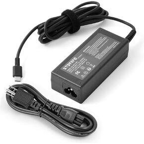 65W USB C Laptop Charger for HP EliteBook 1040 G10 860 G10,ZBook Firefly,Envy,Spectre x360,Chromebook,Fast Charging,Easy to Carry