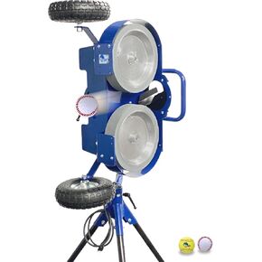 B2 Baseball and Softball Combo Two Wheel Pitching Machine, Youth and Adult Automatic Pitch Machine for Baseballs and Softballs, Practice Training Equipment