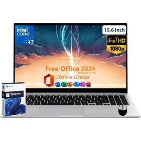 SAMSUNG Galaxy Book 4 Business Laptop, Office 2024 Lifetime License, Copilot AI PC, 15.6" FHD Display, Intel 10-Core 7-150U, 16 GB RAM, 1 TB SSD, Backlit KB, Fingerprint, Windows 11 Pro, w/Accessories