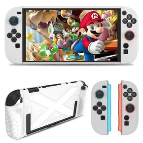 RAIALL Case for Nintendo Switch 2 Game Console (2025), TPU Grip Protective Cover for Nintendo Switch 2nd Generation Console and Joy-Con Controller Accessories, Black