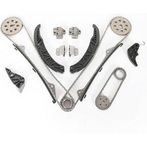 Engine Timing Chain Kit Fit for Kia 2006-2013 Sorento Sedona Amanti Borrego for 2006-2012 Genesis/Veracruz Azera Sonata Entourage 3.3L 3.5L 3.8L w/Tensioner, Guide Rail, Sprocket Timing Part Sets