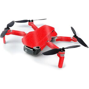 MightySkins Glossy Glitter Skin for DJI Mavic Mini Portable Drone Quadcopter - Solid Red | Protective, Durable High-Gloss Glitter Finish | Easy to Apply, Remove, and Change Styles | Made in The USA, GL-DJMAVMIN-Solid Red