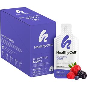 Healthycell Bioactive Multi - Liquid Multivitamin for Men and Women - One A Day Vitamin for Brain, Heart, Immunity, Energy, Skin, and Hair Support - Maximum Absorption - 30 Gel Packs