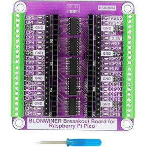 Breakout Board for Raspberry Pi Pico 1 2 W H WH, GPIO Status LED (Raspberry Pi Pico is NOT Included in The Product)