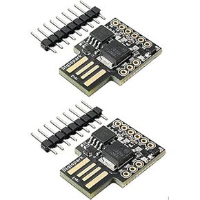 RedTagCanada Digispark Kickstarter Compatible General Micro USB Development Board for ATTINY85 for Arduino Description, with Connector pins (2 Pieces USB Development Board)