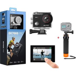 AKASO EK7000 Pro Action Camera with Waterproof Floating Hand Grip Bundle