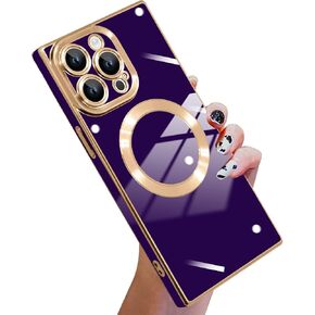 KANGHAR Case Compatible with iPhone 16 Pro Luxury Cute Plating Design Case Full-Body Anti-Scratch Shockproof Bumper Protective Cover for iPhone 16 Pro 6.3 Inch White