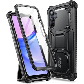 i-Blason Armorbox Series Case for Samsung Galaxy A16 (2024 Release), Full Body Heavy Duty Kickstand Case with Built-in Screen Protector for Galaxy A16 (Black)