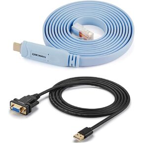 6ft USB Type C to RJ45 محول تسلسلي ومحول USB التسلسلي مع شرائح FTDI ، USB 2.0 إلى Cable DB9 الإناث