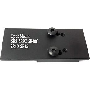 Ade Advanced Optics Mini Red Dot Sight Mounting Plate for Ruger SR9, SR9c, SR40, SR40c, and SR45 Pistols, Compatible with Vortex Viper/Venom, Burris Fastfire, Shield RMS/RMSc, Sig Romeo Zero