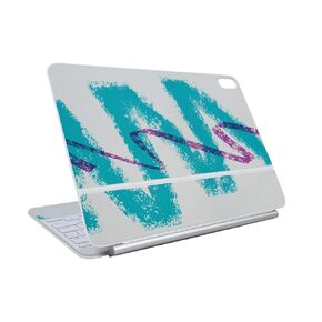 Glossy Glitter Skin Compatible with Apple Magic Keyboard for iPad Air 11-inch (M3) 2025 - Synthwave Starship - Premium 3M Vinyl Protective Wrap Decal Cover - Easy to Apply | Made in The USA