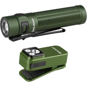 OLIGHT Baton 3Pro Max 2500 Lumens Rechargeable Compact Flashlights Bundle with Oclip Pro EDC Clip-on Light, 500lms with Three Lighting Solutions Type-C Charging