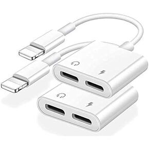 [Apple MFi Certified] 2PACK USB C to 2 USB C Adapter, Dual Type-c AUX + Charger Adapter Dongle Cable Splitter Compatible with iPhone 15/15Pro/15Pro Max Support Call + Charging