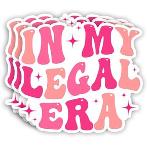 (3pcs) in My Legal Era Sticker Funny Sarcastic Humorous Quotes Inspirational Phrase Lawyer Vinyl Decal Stickers for Tumbler Laptop Kindle Water Bottles Tablet Books Phone - Size 3x2.8