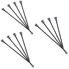 3 Way 4 Pin PWM Fan Splitter,Adapter Cable Sleeved Braided Y Splitter PC 4 Pin Fan Extension Power Cable 1to2，1 to 3 ，1to4，Converter for Computer ATX Case Cooling Fan Cable