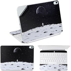 IMMOENUC Protective Skin Sticker for 2025 iPad Air M3 (A3266/A3267) 11-inch Magic Keyboard 3-Side ull Coverage Protective Vinyl Decals Self-Adhesive,Pre-Cut (Top/Bottom/Keyboard Panel)（Earth Pattern）