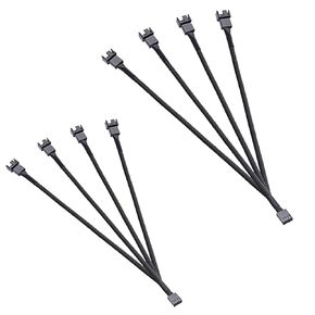 3 Way 4 Pin PWM Fan Splitter,Adapter Cable Sleeved Braided Y Splitter PC 4 Pin Fan Extension Power Cable 1to2，1 to 3 ，1to4，Converter for Computer ATX Case Cooling Fan Cable