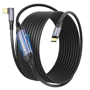 VR Charging Link Cable 20FT, Compatible with Meta Quest 3S, Quest 3, Oculus Quest 2, Pico 4, PC VR, Steam VR, USB 3.0 A to USB C 5Gbps Data Cable for VR Headset Accessories, Smart Chipset, Max 27W