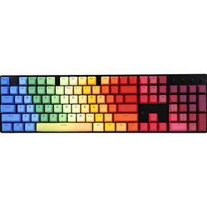 104 Keys Rainbow Gradient Double Shot PBT Translucnt Backlit Keycap OEM Profile Keyset for Cherry MX Switches Mechanical Gaming Keyboards Standard ANSI Layout