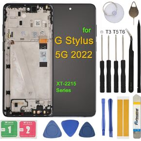 Screen Replacement for Motorola Moto G Stylus 5G 2022 6.8'' XT2215 XT2215-1 XT2215DL XT2215-4 Assembly Digitizer LCD Display Touch Screen with Repair Tools