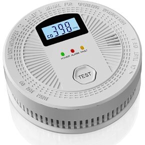 3 Pack Combination Photoelectric Smoke and Carbon Monoxide Alarm Detector with Digital Display; Battery-Operated Smoke Carbon Monoxide Alarm