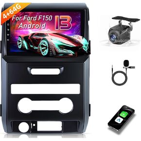 Car Stereo Radio for Ford F150 2009-2012: 4+32G 9 inch 1280 * 800HD Touch Screen with Backup Camera 5G WiFi Wireless Carplay/Android Auto GPS Bluetooth AM FM RDS DSP SWC