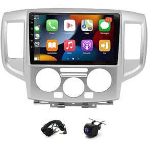 4+64G 9" Android 13 Double Din Car Radio Stereo w/Carplay Android Auto for Nissan NV200 2013-2019 w/WiFi GPS Bluetooth AHD Backup Camera Mic,SWC/AV in/FM/AM IPS Car Audio Receiver