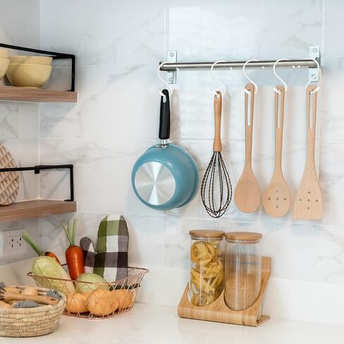 12 Pack 4 inch S Hooks for Hanging Heavy Duty, Large Vinyl Coated Closet S Hooks Non Slip Metal S Hooks for Hanging Kitchen Utensil Pot Pan Cups Clothes Jeans Towels Hats Bags Plants (White) in Kuwait