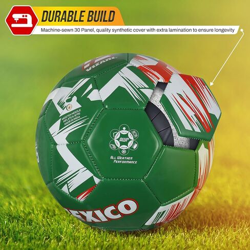 كرات المنتخب الوطني لكرة القدم فيزاري | جلد صناعي ومطاط متين، ثلاثة أحجام، تسع كرات ريفية - ارفع مستوى لعبك مع تمثيل الفريق المميز in Kuwait