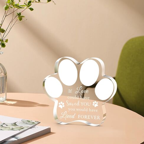 Pet Memorial Ornament Remembrance Gifts: Loss of Dog Cat Sympathy Gift Crystal Bone Shape Decor Ornament for Dogs Puppy Keepsake in Saudi Arabia