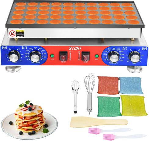 SICHI Mini Pancake Maker Machine with 550℉Heating and Timer Control, 25PCS Electric Commercial Dutch Pancake Baker with Nonstick,110V Dutch Pancake Cooker for Restaurant and Kitchen,Dessert Breakfast in Saudi Arabia