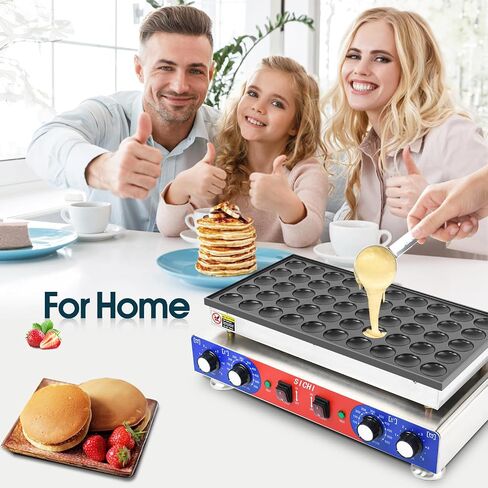 SICHI Mini Pancake Maker Machine with 550℉Heating and Timer Control, 25PCS Electric Commercial Dutch Pancake Baker with Nonstick,110V Dutch Pancake Cooker for Restaurant and Kitchen,Dessert Breakfast in Saudi Arabia