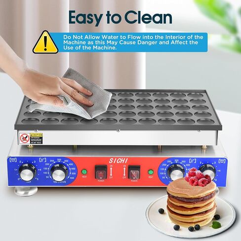 SICHI Mini Pancake Maker Machine with 550℉Heating and Timer Control, 25PCS Electric Commercial Dutch Pancake Baker with Nonstick,110V Dutch Pancake Cooker for Restaurant and Kitchen,Dessert Breakfast in Saudi Arabia