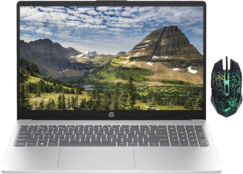 HP LAPTOP ، 15.6 "HD Display Business Business Captops ، Intel Core I5-1334U ، 32GB RAM ، 2TB SSD ، Iris XE Graphics ، WiFi 6 ، Bluetooth ، Fast Charge ، Win 11 Pro ، Silver in Kuwait