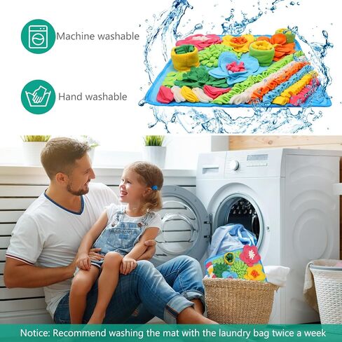 ORIA Snuffle Mat for Dogs, Interactive Sniff Mat for Boredom, Slow Eating, Keep Busy, Encourages Natural Foraging Skills, Dog Puzzle Toys for Dogs Cats Rabbits, 15x15 inch in Kuwait