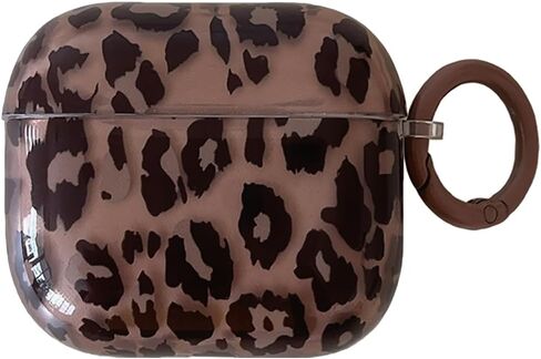 Brown Tortoise Shell Clear Case for Airpods 3 with Lock,Aesthetic Retro Vintage Amber Leopard Stylish Trendy Cute Girly Protective Cover for Airpod 3rd Gen in Kuwait