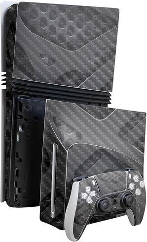 Skin Compatible with PlayStation 5 Pro Bundle + Disc Drive for PS5 - Cabin Stripes - Premium 3M Vinyl Protective Wrap Decal Cover - Easy to Apply | Crafted in The USA by MightySkins in Saudi Arabia