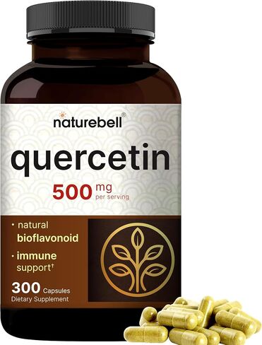 Sambucus Elderberry Capsules, 5000mg Herbal Equivalent, with Quercetin 500mg, Zinc and Vitamin C, 200 Capsules, 4 in 1 Formula, Support Immune System, Premium Elderberry Zinc Quercetin Supplements in Saudi Arabia