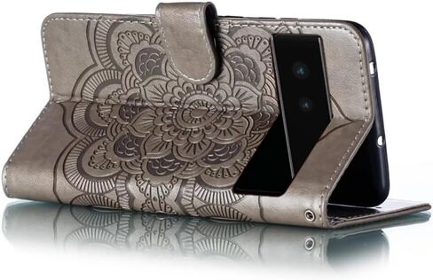 for Google Pixel 6 (2021) Case Wallet with Card Holder Kickstand Magnetic Soft Leather Flip Fold Case for Google Pixel 6 Cover (Gray) in Kuwait