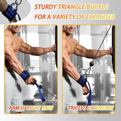 J Bryant Fitness Wrist Straps for Weightlifting and Cable Machines - Premium Padded Wrist Cuffs with Sturdy Triangle Buckle Ideal for Arm Training Tricep Extensions Upright Rows and Recovery Workouts in Kuwait