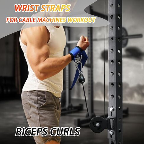 J Bryant Fitness Wrist Straps for Weightlifting and Cable Machines - Premium Padded Wrist Cuffs with Sturdy Triangle Buckle Ideal for Arm Training Tricep Extensions Upright Rows and Recovery Workouts in Kuwait