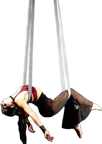 8.2ft 2.5m Aerial Straps Ropes Yoga Aerial Acrobatics Body Aerial Loop Trapeze Circus Apparatuses Equipment Three-Layer Straps 1 pairs in Saudi Arabia