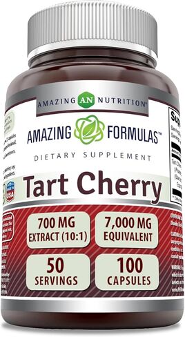 Amazing Formulas Tart Cherry Extract 7000mg Per Serving 200 Capsules Supplement | Non-GMO | Gluten Free | Made in USA in Kuwait