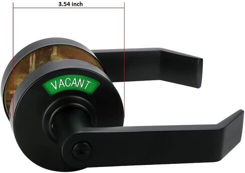 MuteX Extra Large Bathroom Privacy Lever Lock with Large Inuse or Vacant Indicator for Men Women Restroom, ANSI Grade2 Commercial Grade, Perfect for Professional Office Buildings in Kuwait